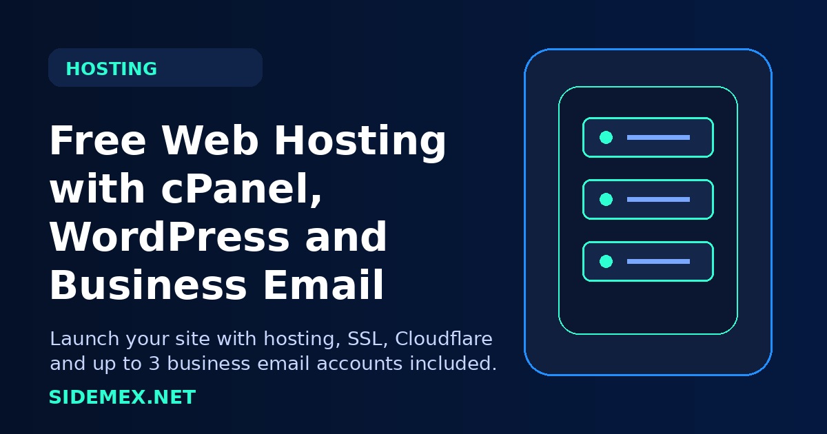 Free Web Hosting with cPanel, WordPress and Business Email
