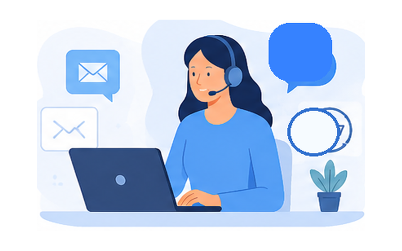 Atención y soporte técnico humano bilingüe para clientes empresariales